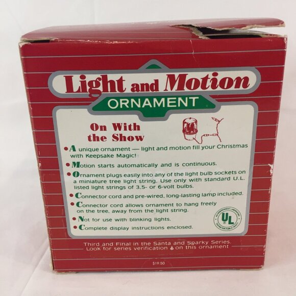 Hallmark Keepsake Ornament On With The Show Light & Motion Magic 1988 In Box - Picture 3 of 10